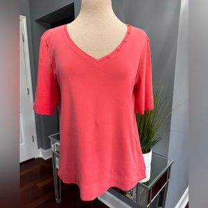 Chico's Side Button Ultimate Tee